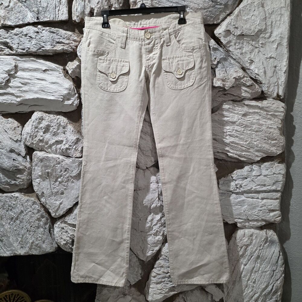 Dsquared2 Trouser Pants Linen Cotton Women's Size IT 44 US 8 Biege